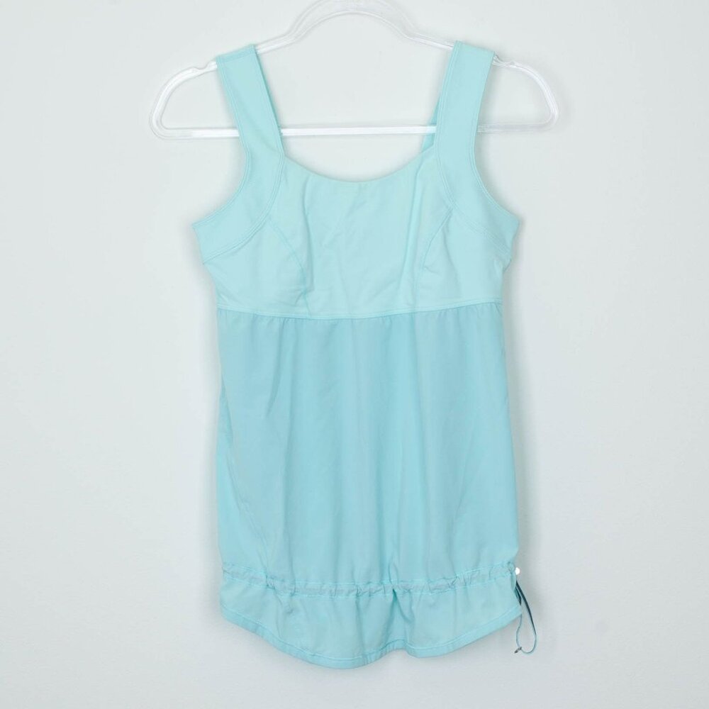 Lululemon Womens Run: Ta Ta Topper Tank Top Size 6 Aquamarine Running Workout‎ - Picture 2 of 8